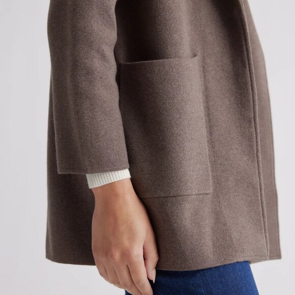 Quince 100% Organic Cotton Knit Blazer - Size S - Heather Brown - Picture 5 of 11